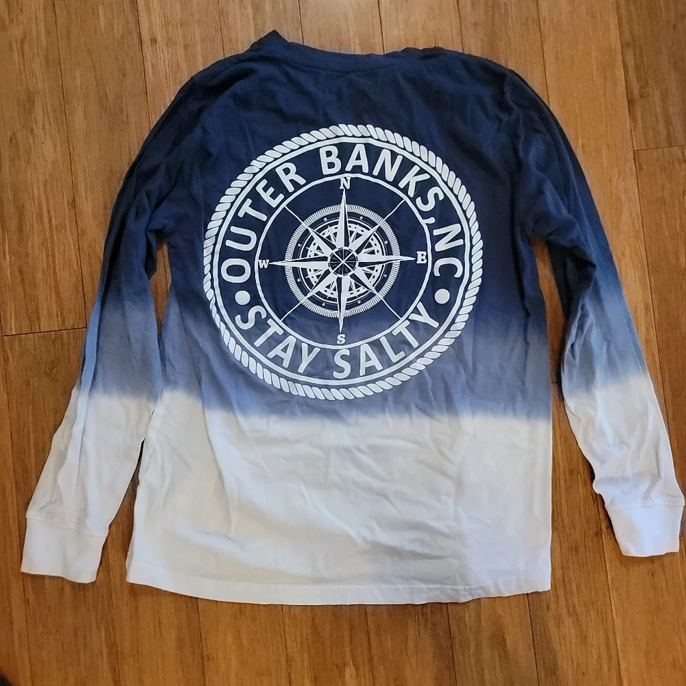 Southern Spirit Blue Ombre Stay Salty  Long Sleeve Size S - Picture 2 of 4